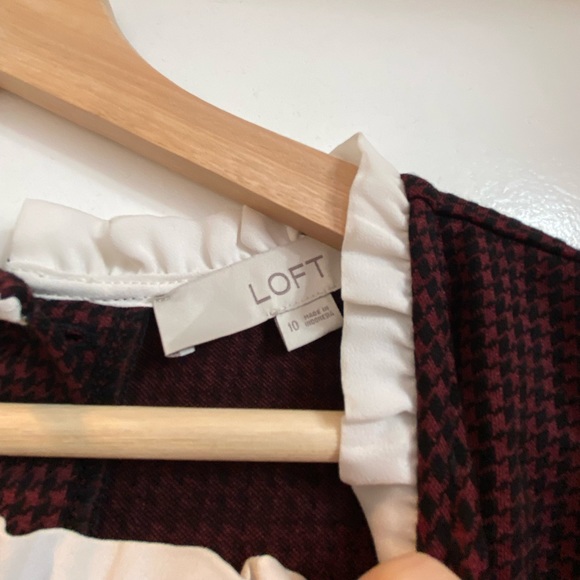 ❗️LOFT Houndstooth Shift Dress - Size 10 NWOT❗️ - Picture 2 of 4